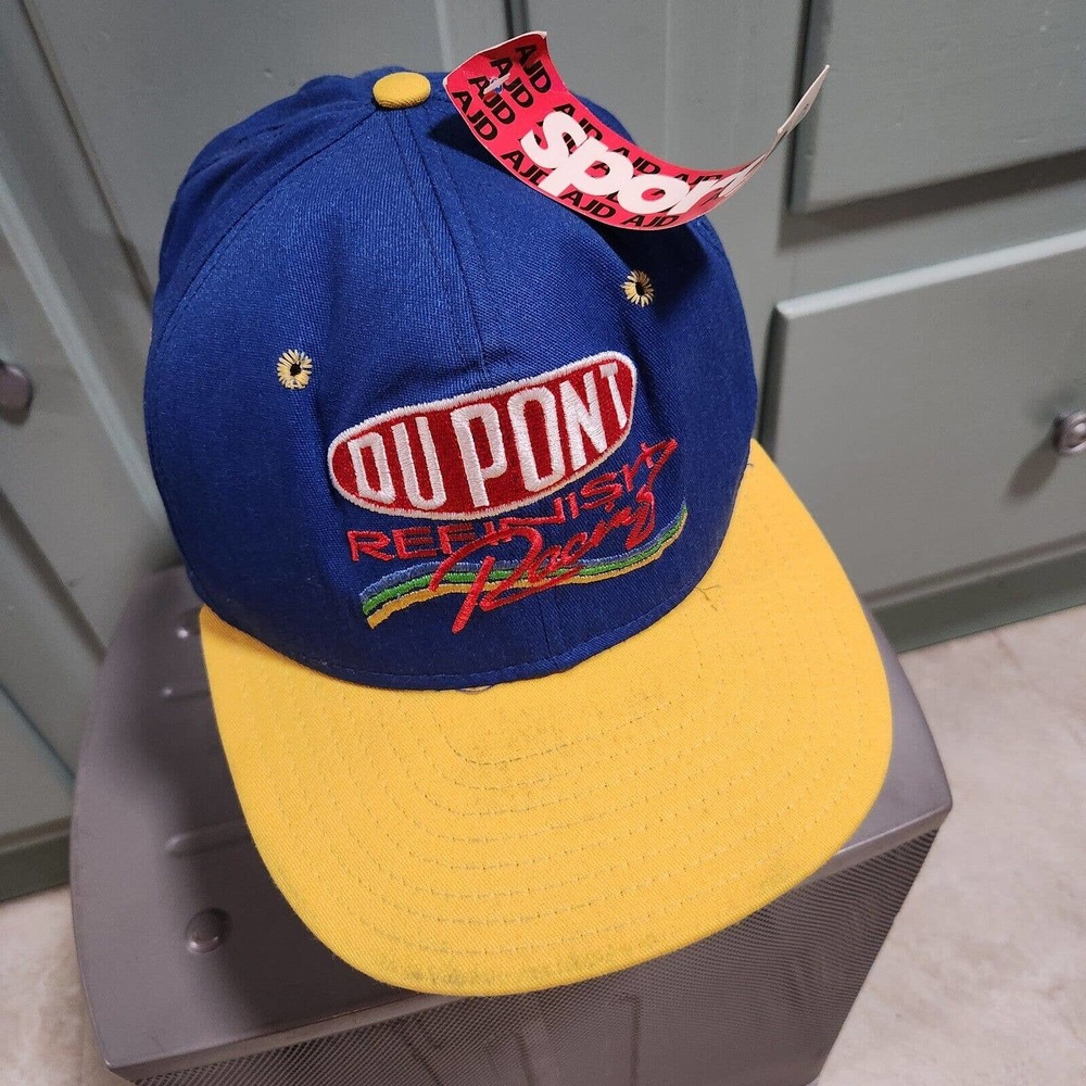 VTG NASCAR Jeff Gordon 90s AJD DuPont Refinish Racing Snapback Hat Cap Deadstock